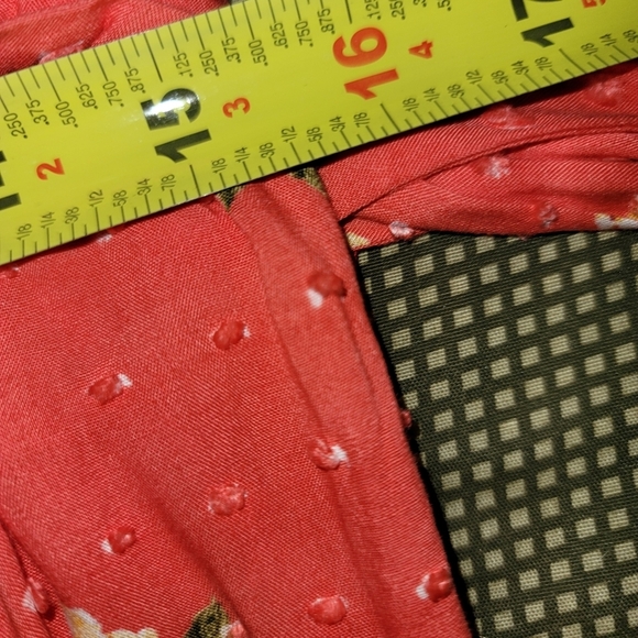 Favlux Women's Red 100% Rayon Ruffle Swiss Dot Floral Casual Romper Size Large - Picture 12 of 16